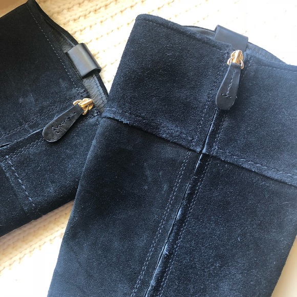 Tory Burch // Oakridge Black Suede Riding Boot - Picture 7 of 8